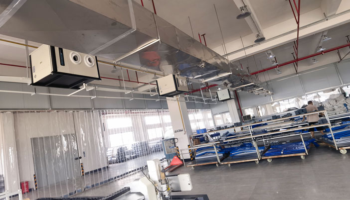 淮安廠房降溫新方案，應用蒸發(fā)冷省電空調(diào)-臥式射流機組